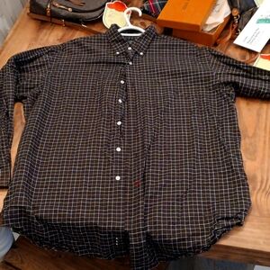 Striped brown long sleeve shirt